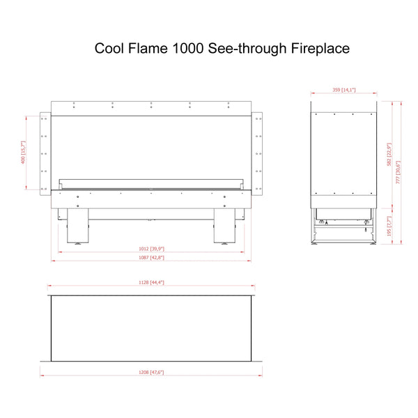 Cheminée Cool Flame 1000 Tunnel