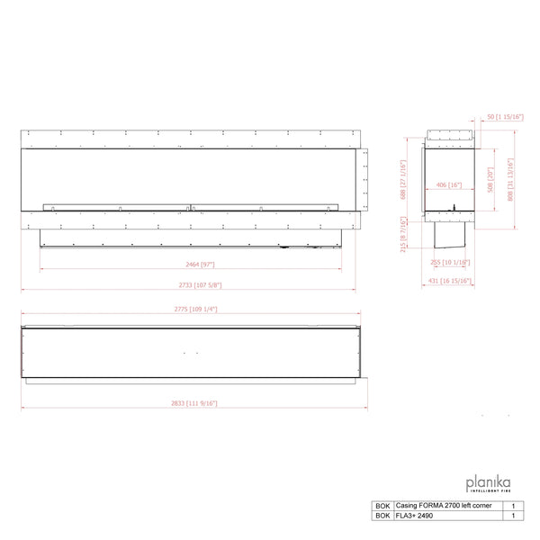 Forma 2700 Left Corner Angle Gauche