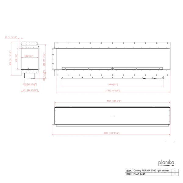 Forma 2700 Right Corner Angle Droit