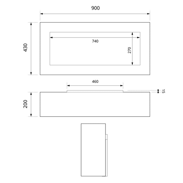 Cheminée Bioéthanol Murale Blanche de 90 cm