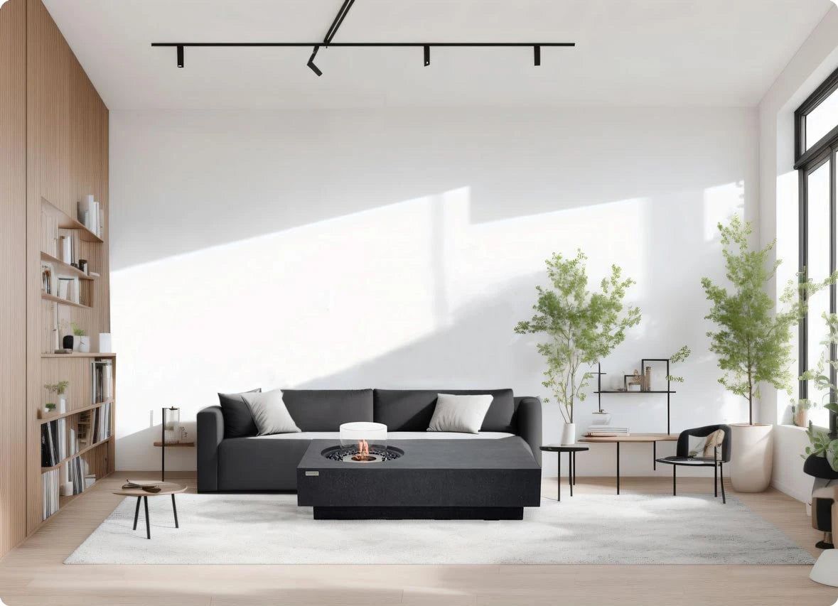 Table de feu Elementi Fires Metropolis couleur noir ardoise