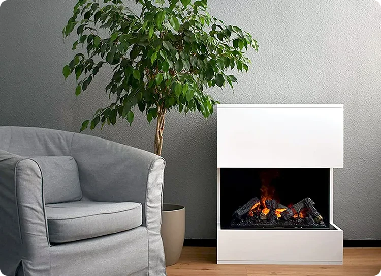 Cheminée Glow Fire opti-myst couleur blanche