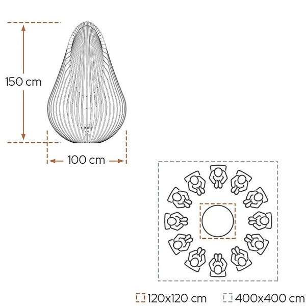 Cheminée d'Extérieur Dewdrop XL