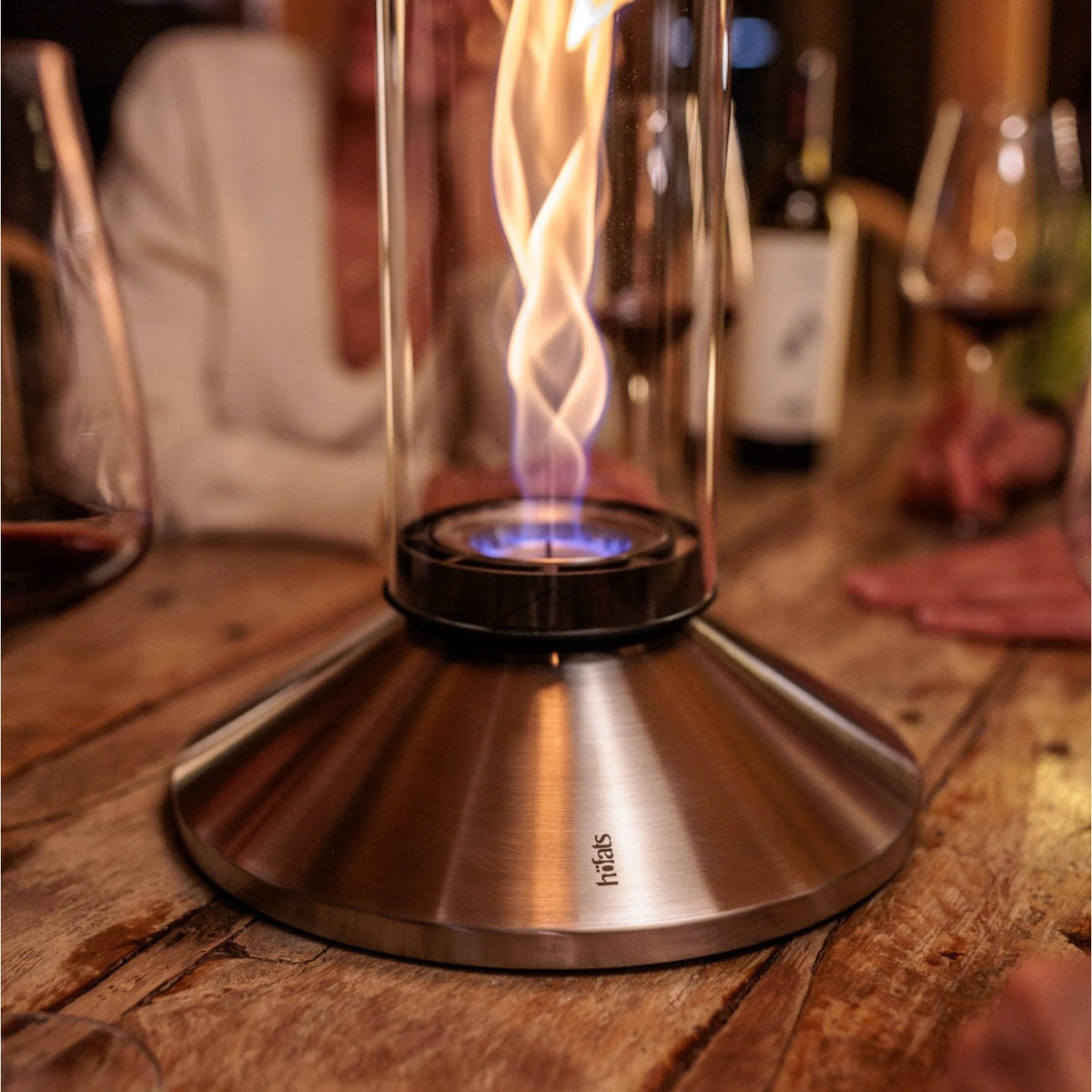 SPIN X 1200 Tabletop Fireplace - Silver