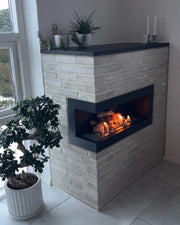 Cheminée d angle 85 cm - Gauche
