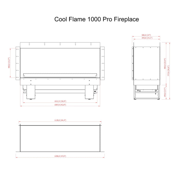 Cheminée unilatérale Cool Flame 1000