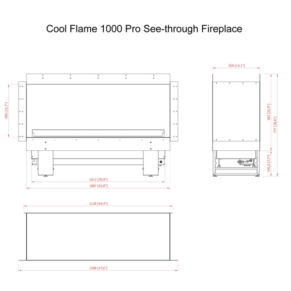Cheminée Cool Flame 1000 Tunnel
