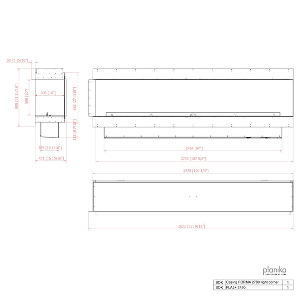 Forma 2700 Right Corner Angle Droit
