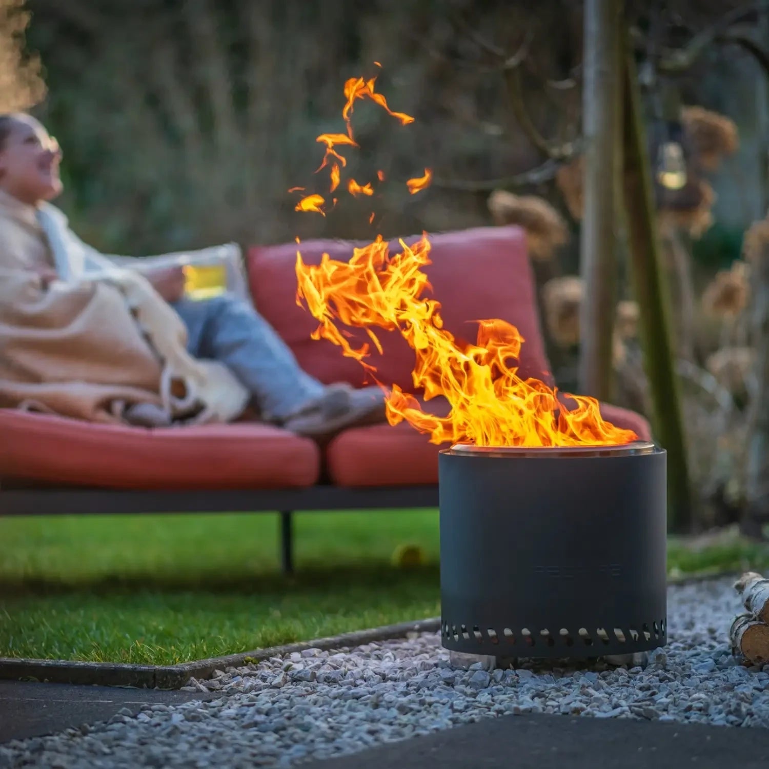 Brasero Volcano Large – acier inoxydable noir