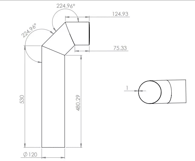 ACR Dummy Flue Pipe Kit for Electric Stoves