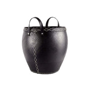 Panier à bûches en caoutchouc avec couture en X