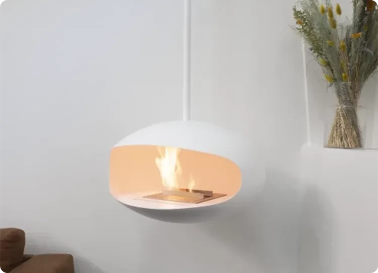 Cheminée Cocoon blanche