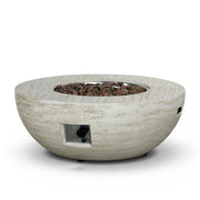 Estate Bowl 92 Travertine – Table brasero rond à gaz