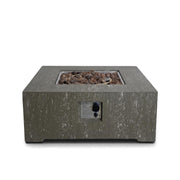 Estate Square 88 Travertin Foncé – Table Brasero Carrée à Gaz