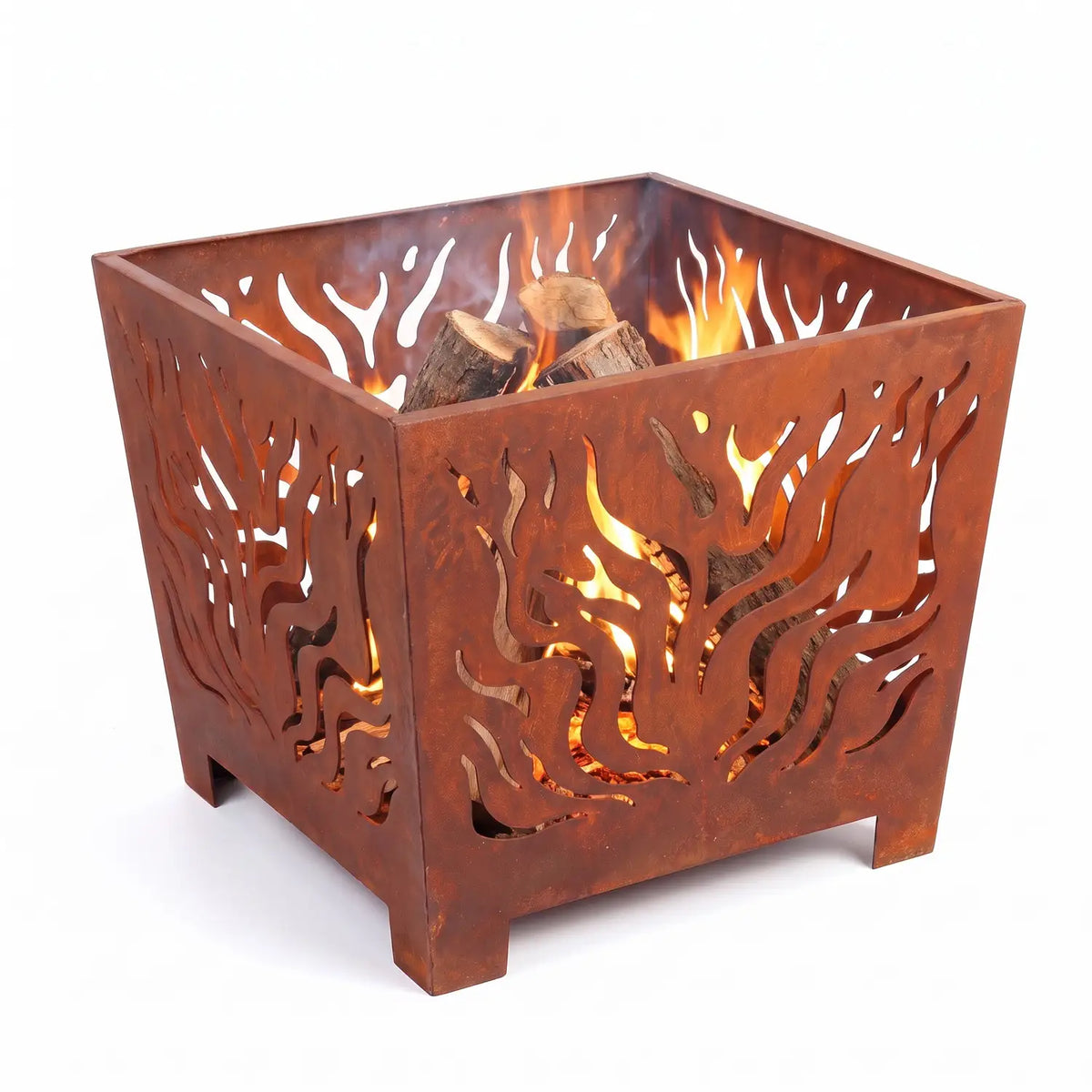 Fire Basket Square Rust S