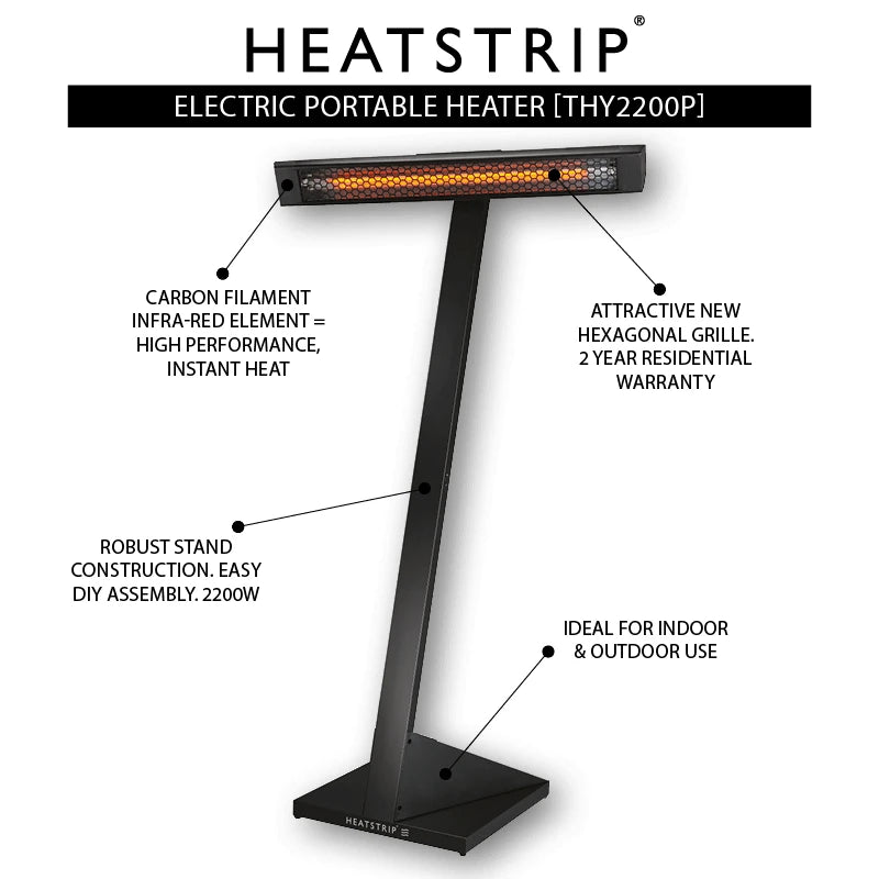 Chauffage Heatstrip Intense avec support amovible