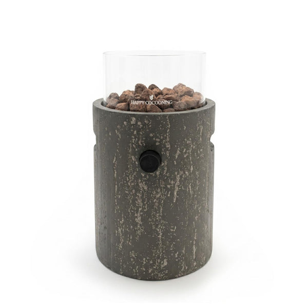Lumi Stone Dark Travertine – Cheminée à gaz de table