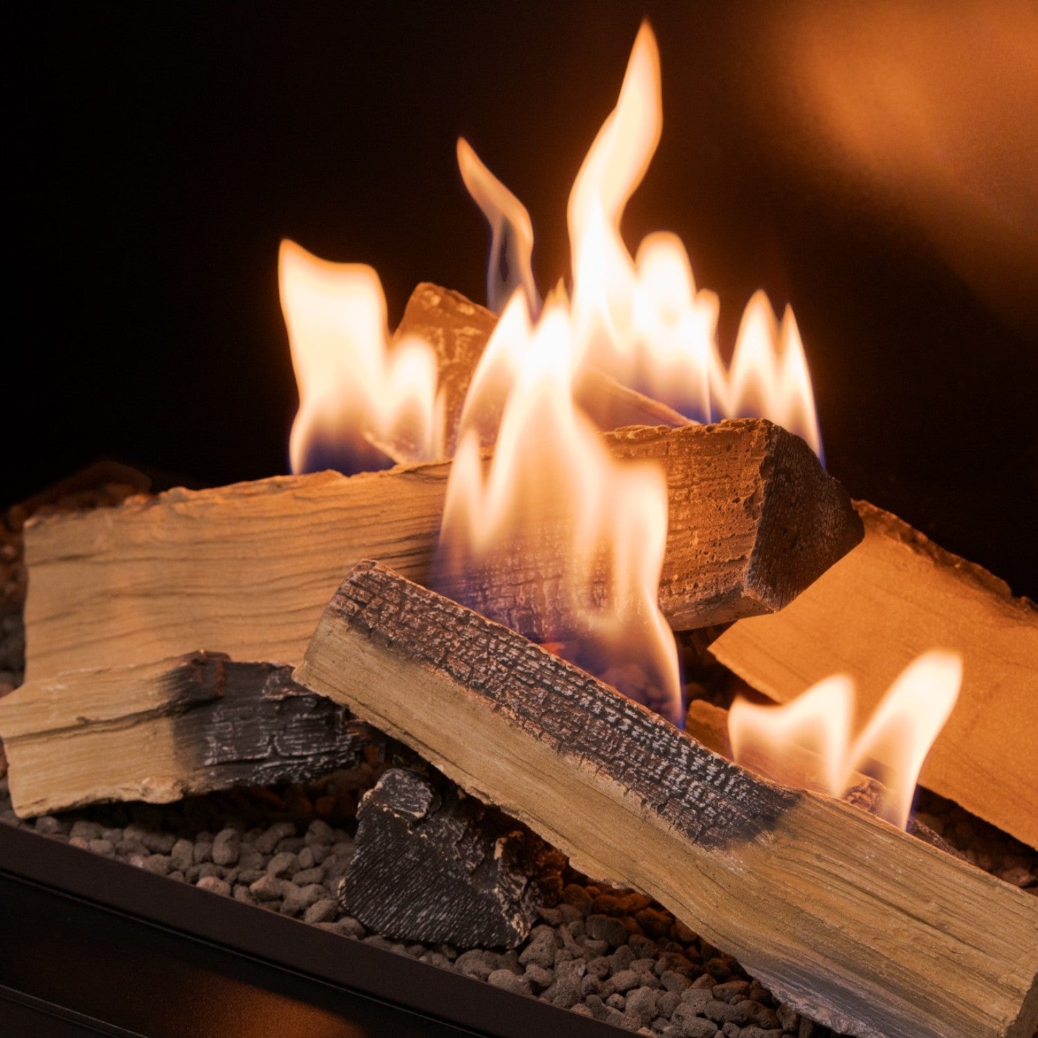 Planika FLA4 990 Bûches – Brûleur à bioéthanol télécommandé avec flammes réalistes sur bûches