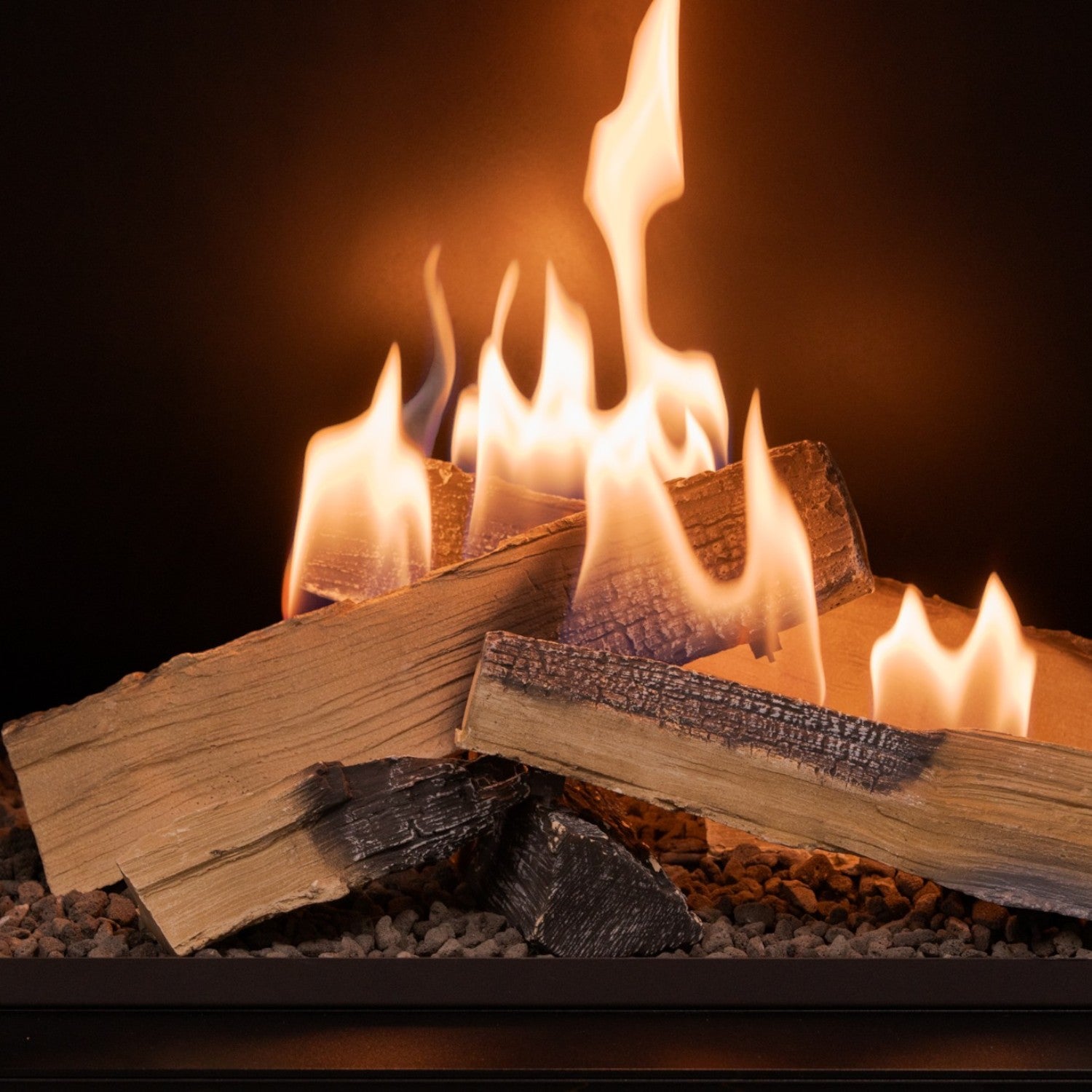 Planika FLA4 990 Bûches – Brûleur à bioéthanol télécommandé avec flammes réalistes sur bûches