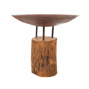 Brasero en Acier Corten sur Souche d'Arbre