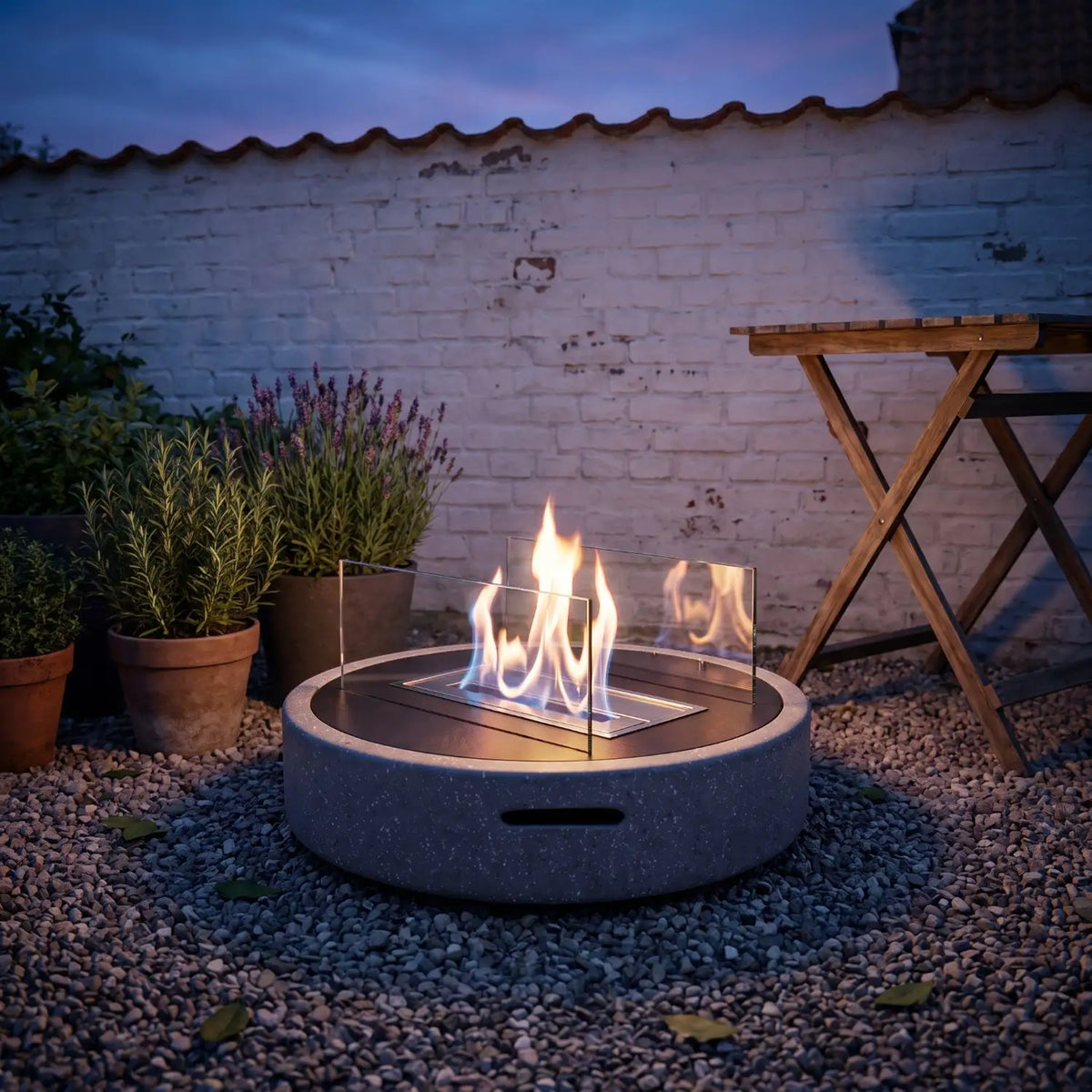 VESTA - Granite Grey - Outdoor Bioethanol Fireplace