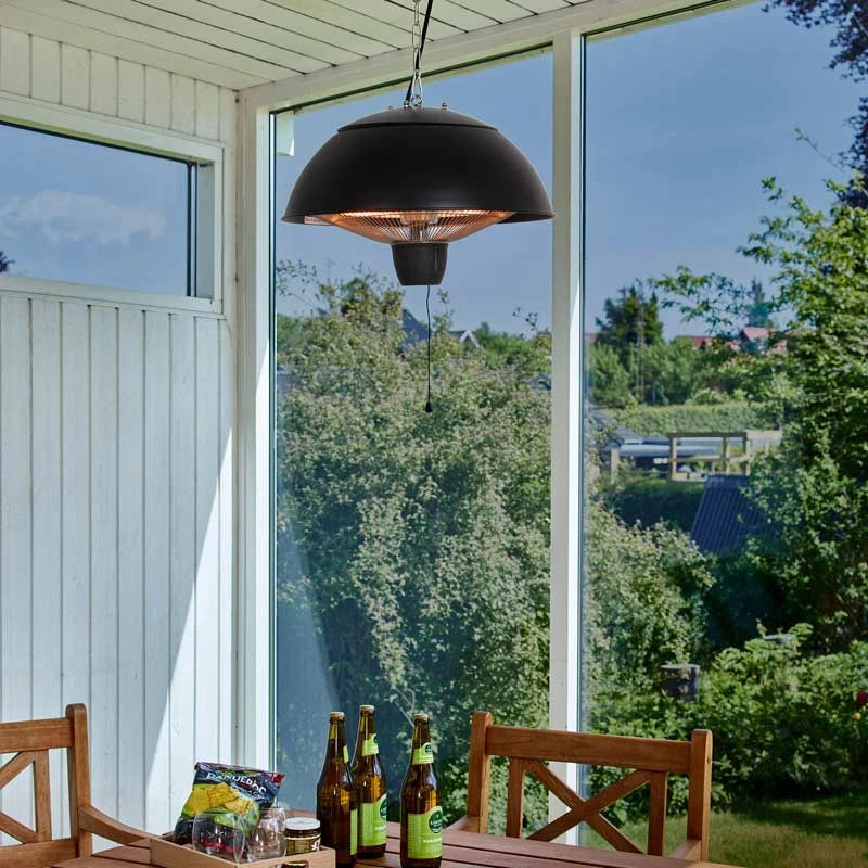 Chauffe-terrasse suspendu 600-1500W -  Ø42 cm