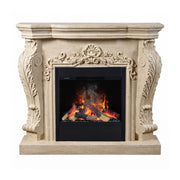 Ymir - Cheminée à vapeur d'eau en polystone - Blanc