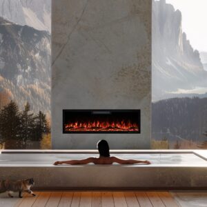 Elite 213 cm Built-In Electric Fireplace