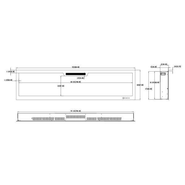 Foyer électrique Aflamo Elite 182,8 cm