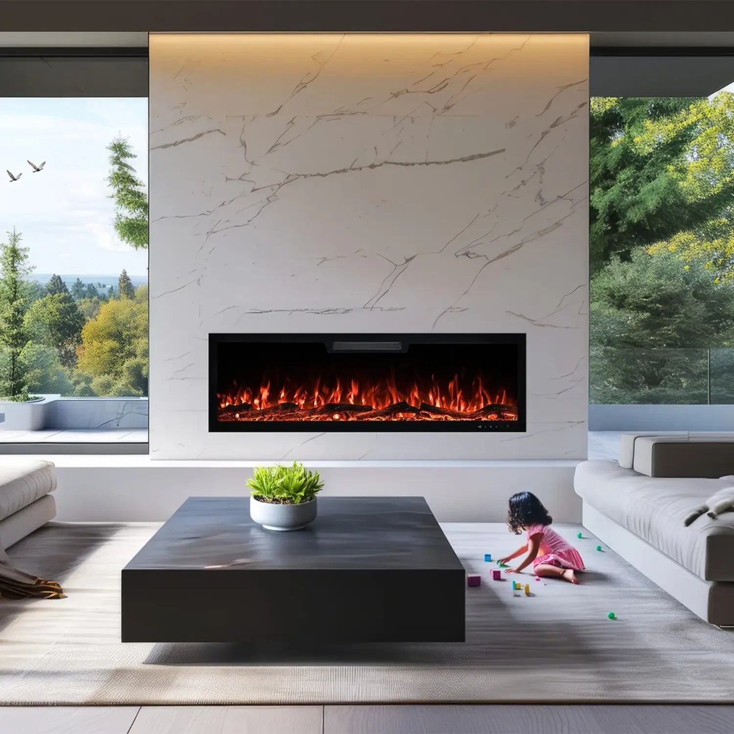 Cheminée Électrique Aflamo Elite 127 cm