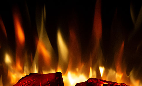 Texel Electric Fireplace - Black