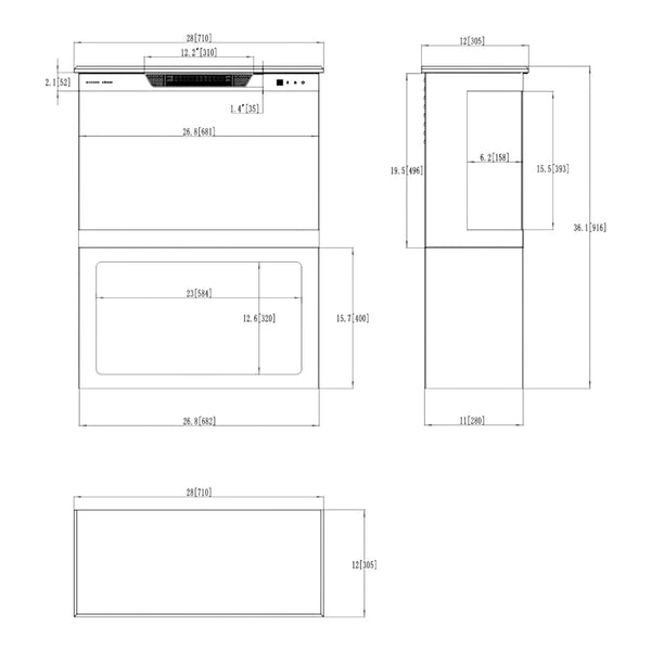 Aflamo Tower + Support 71 cm cheminée électrique