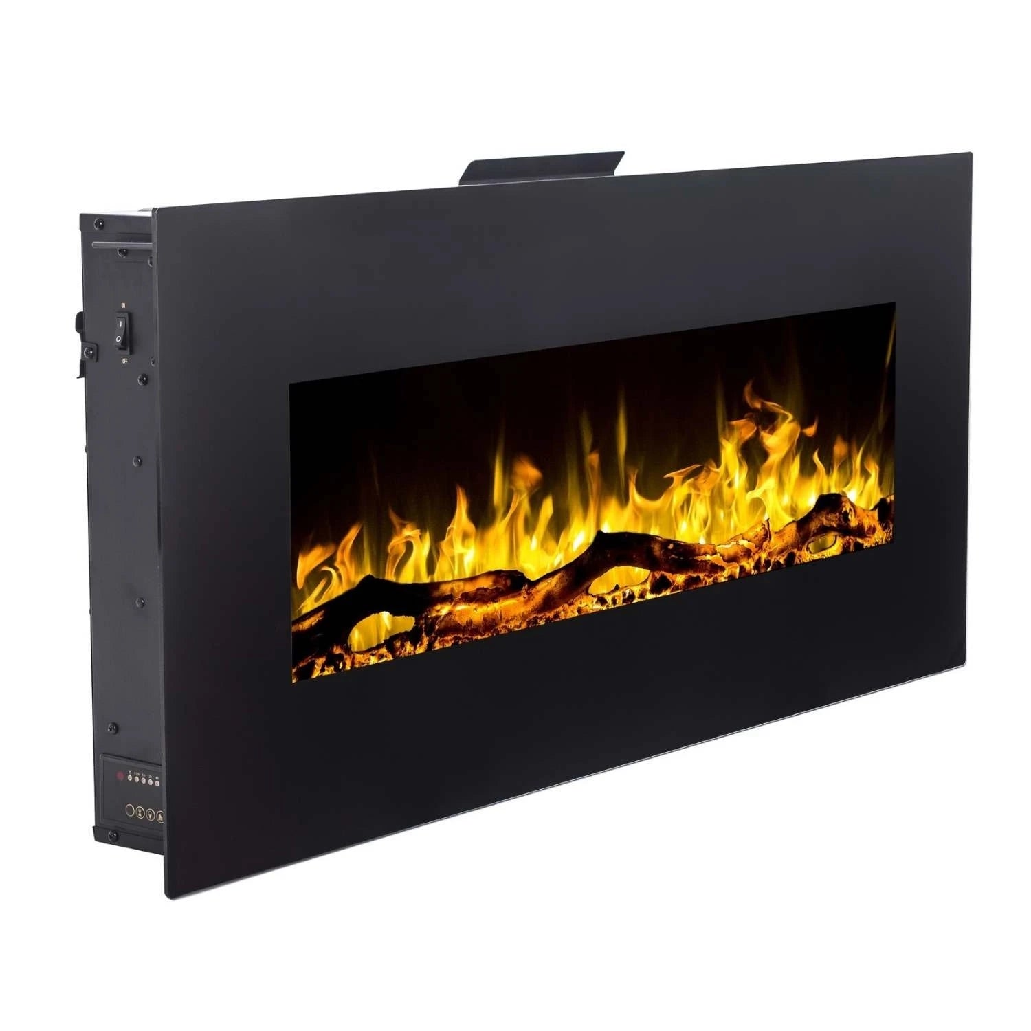 Cheminée Électrique Noire Aflamo Albion 110 cm