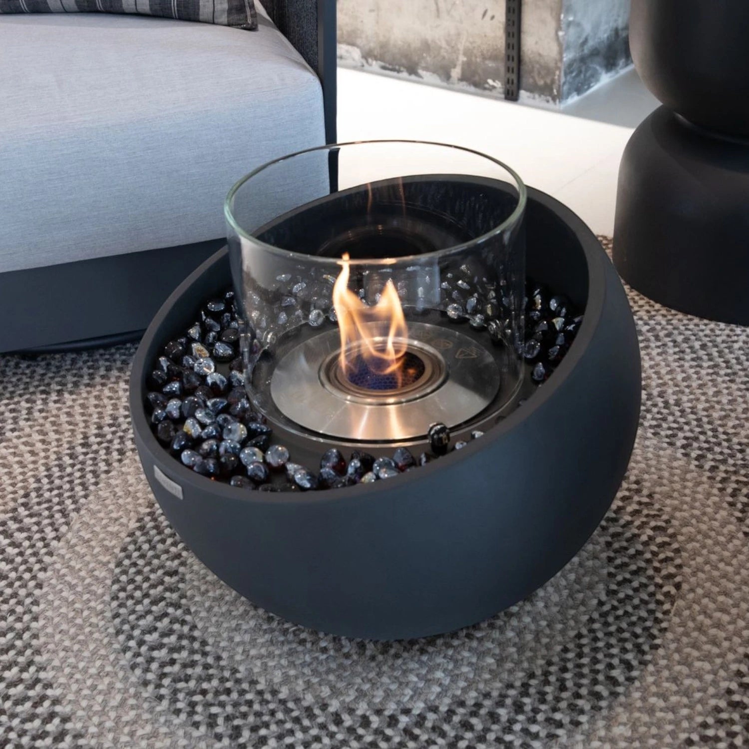 FIRENZE Bol à bioéthanol S – noir ardoise