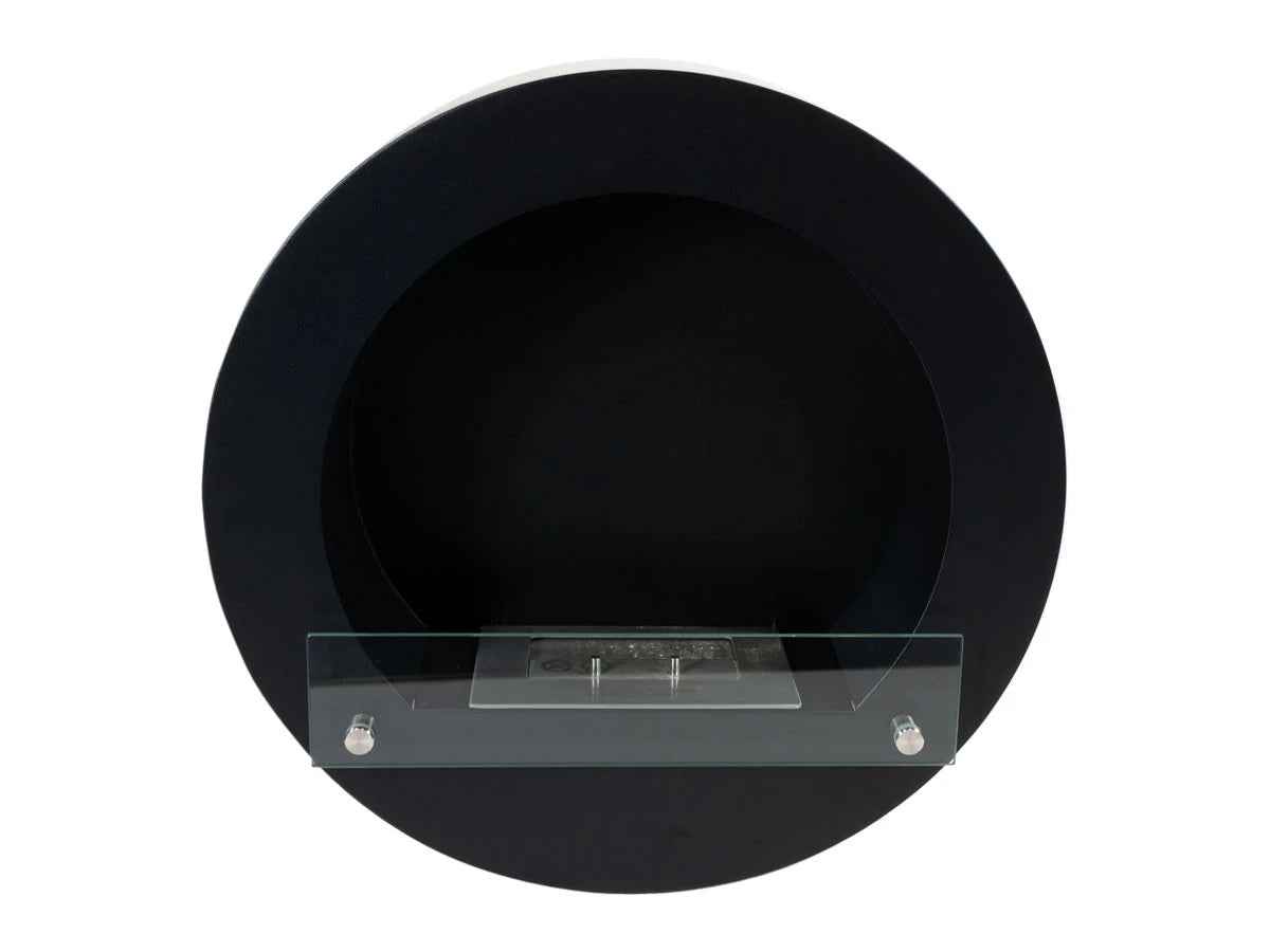 Cheminée ronde en noir