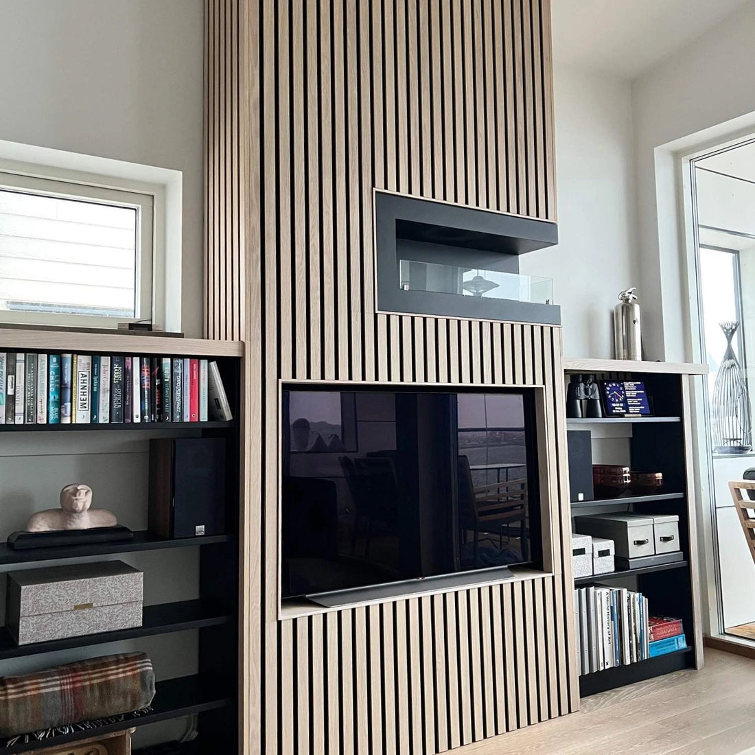 Cheminée d angle 85 cm - Gauche