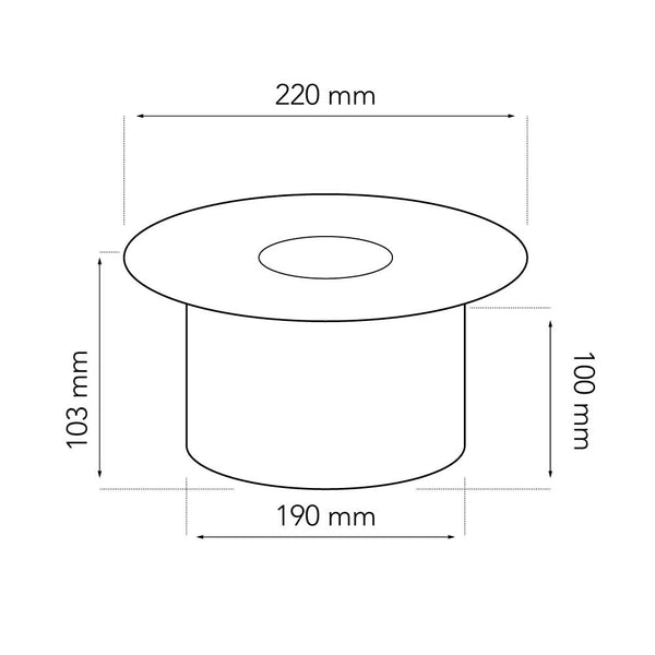 Brûleur Bioéthanol Rond 2,5 Litres Ø19 cm