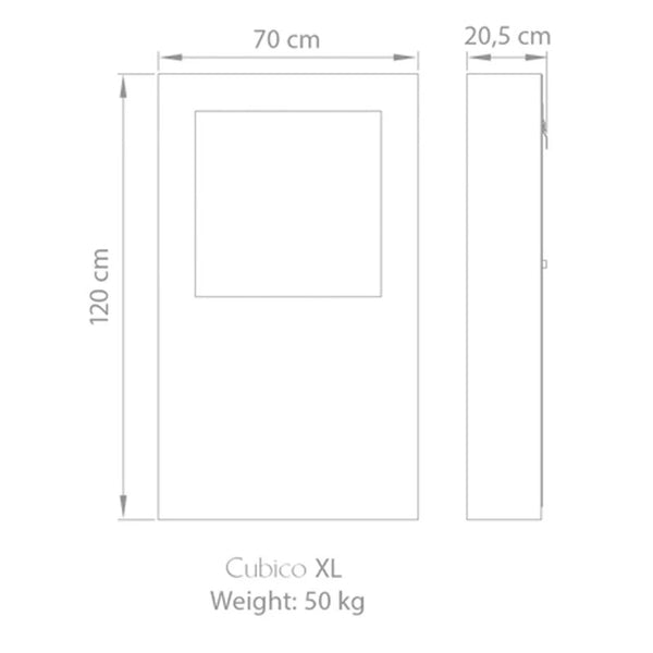 Safretti Cubico XL - Acier brossé