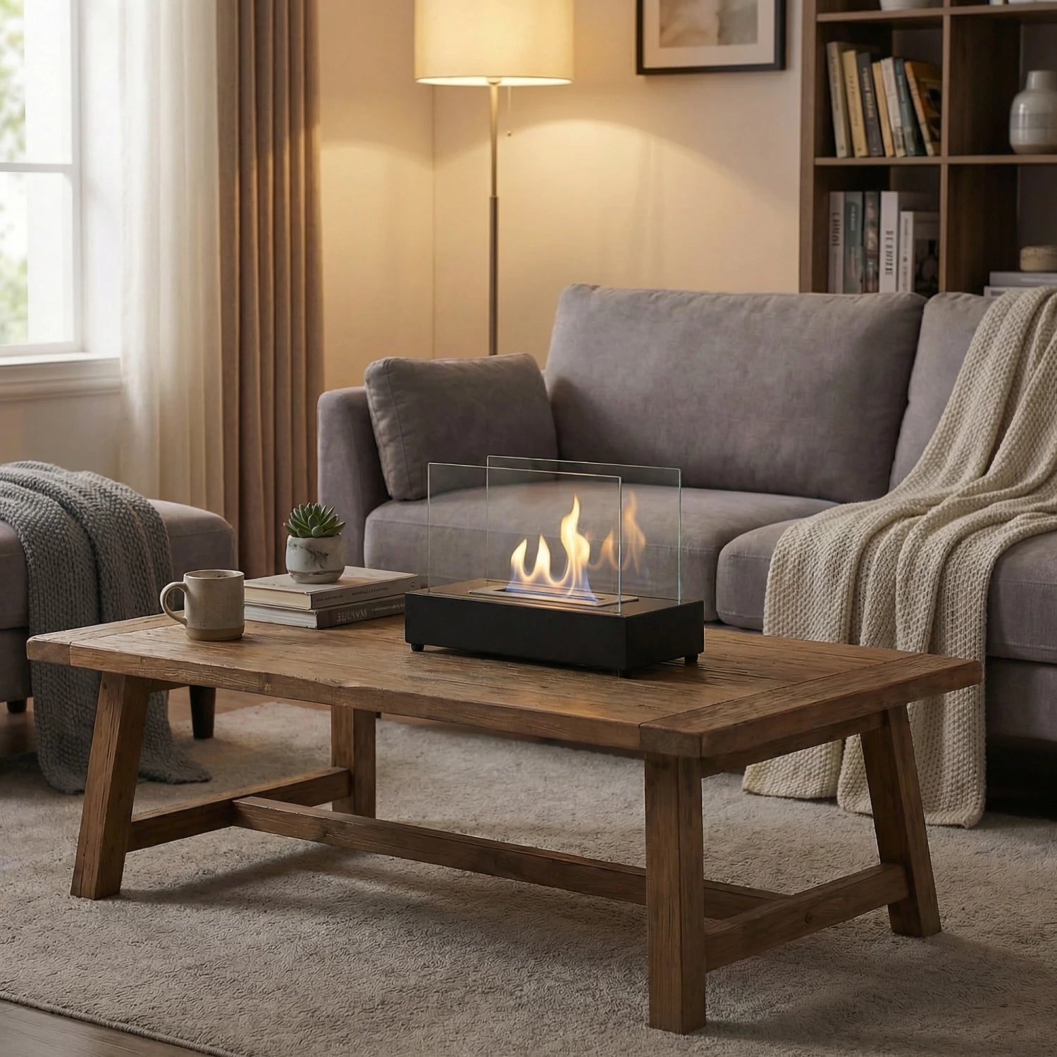 Cheminée de Table Bio Noire Lambeth