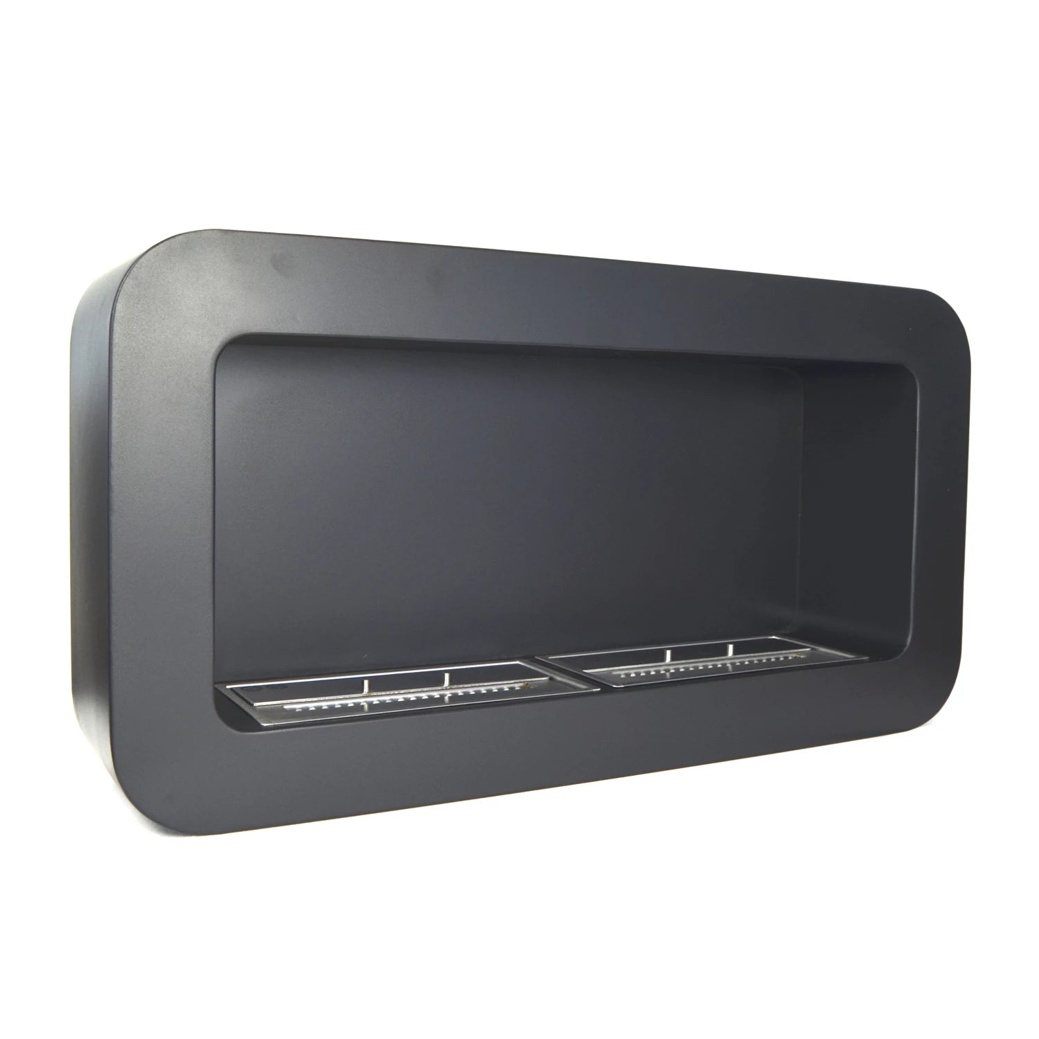 Cheminée Rectangulaire Arrondie Noire