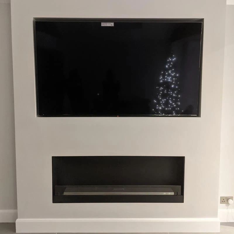 Insert de cheminée bio noir - 140 cm