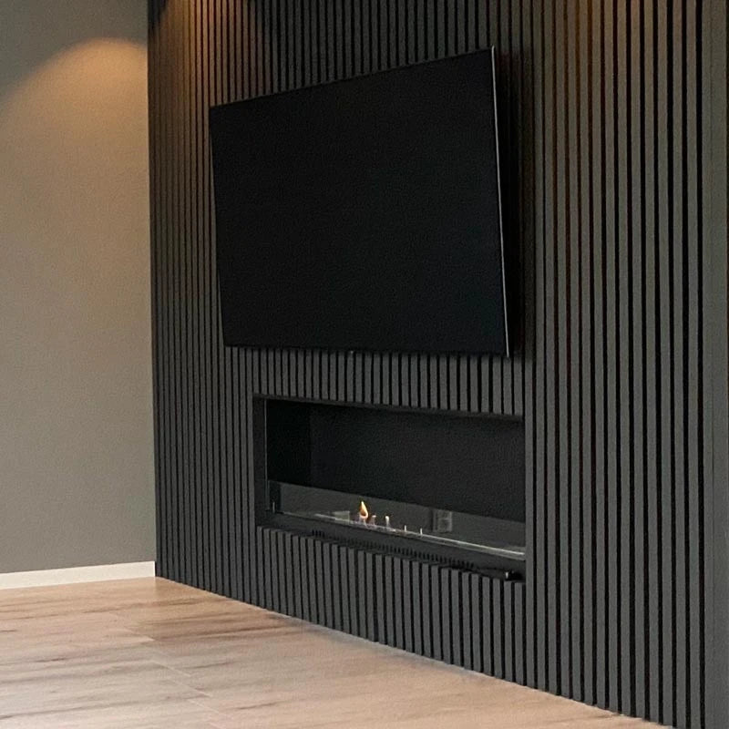 Insert de cheminée bio noir - 140 cm