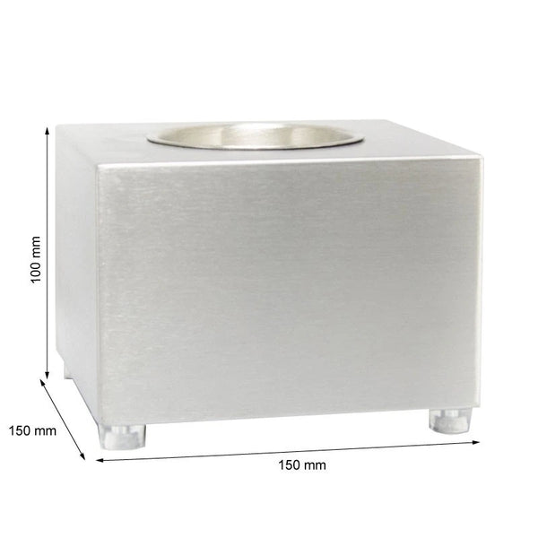 Cheminée bioéthanol de table cube en acier