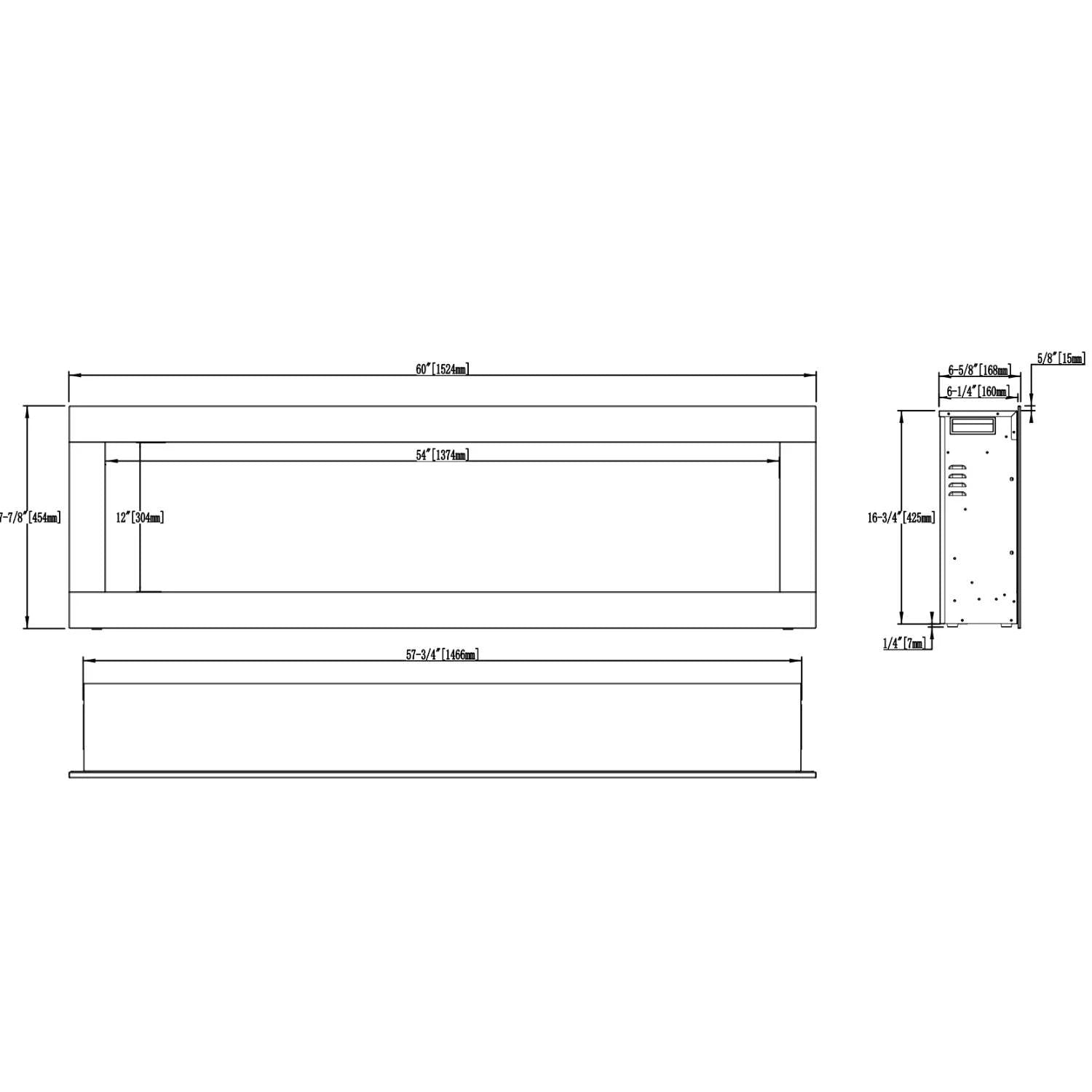 Foyer électrique Aflamo Diamond 152 cm