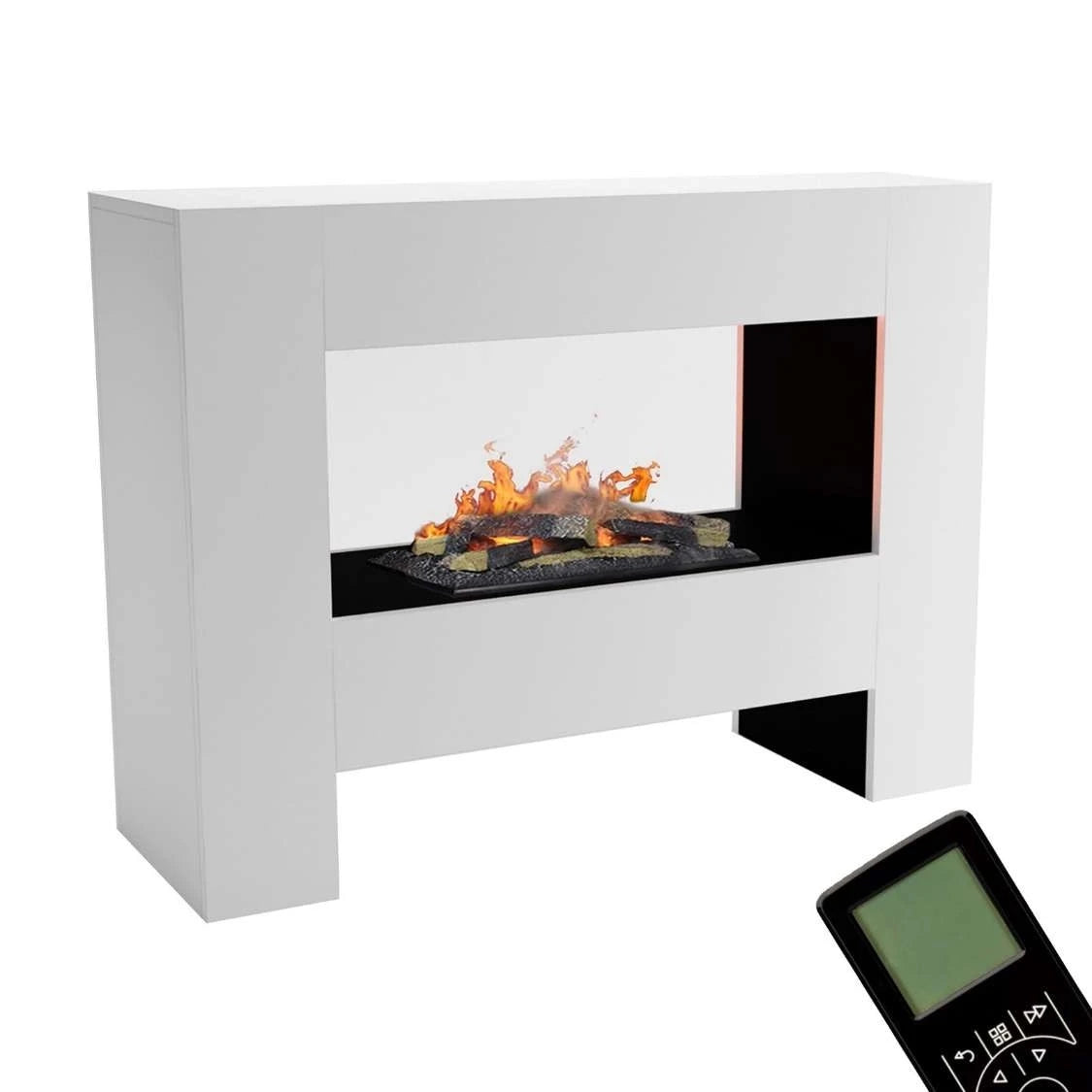Cheminée hybride Fallada – Blanc