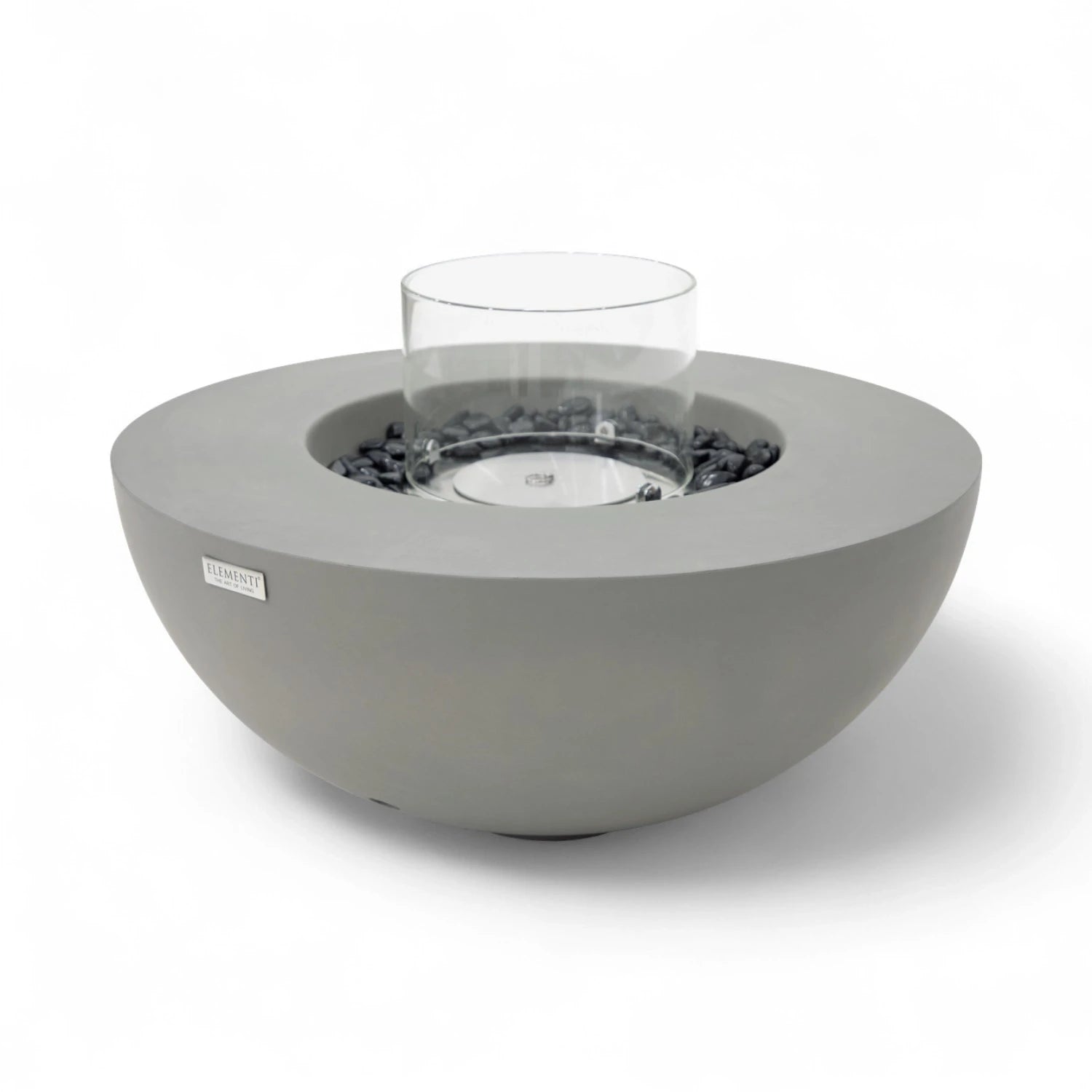 La table cheminée bioéthanol ROCA – gris espace, pour une ambiance raffinée et conviviale dans votre intérieur.