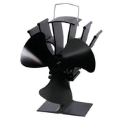 Ventilateur de cheminée noir à chaleur – 3 pales