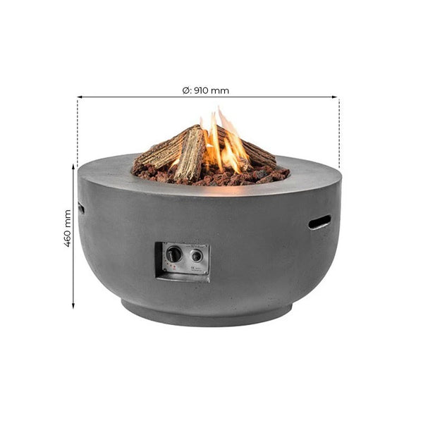 Foyer à gaz Cocoon Table Bowl - Anthracite