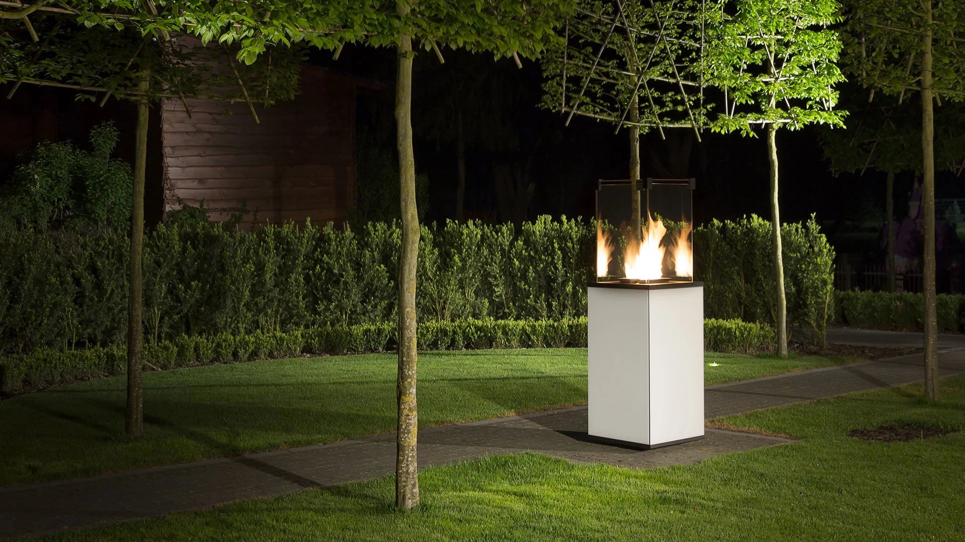 Deluxe Patio outdoor cheminée gaz - blanc