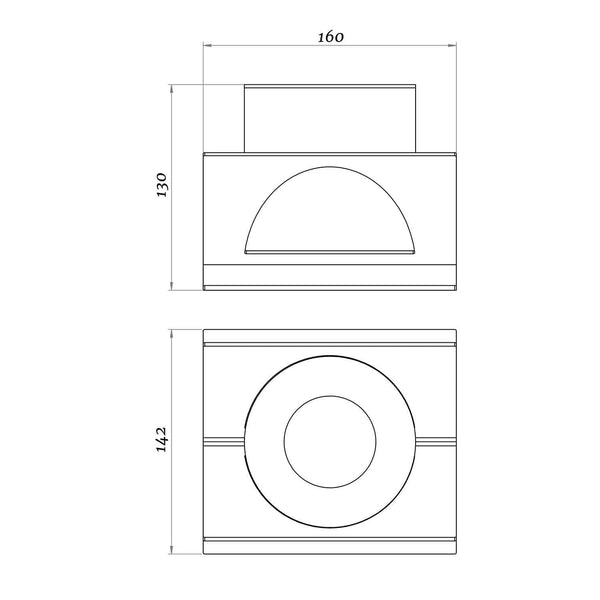 Kivo Cheminée de table – Doré